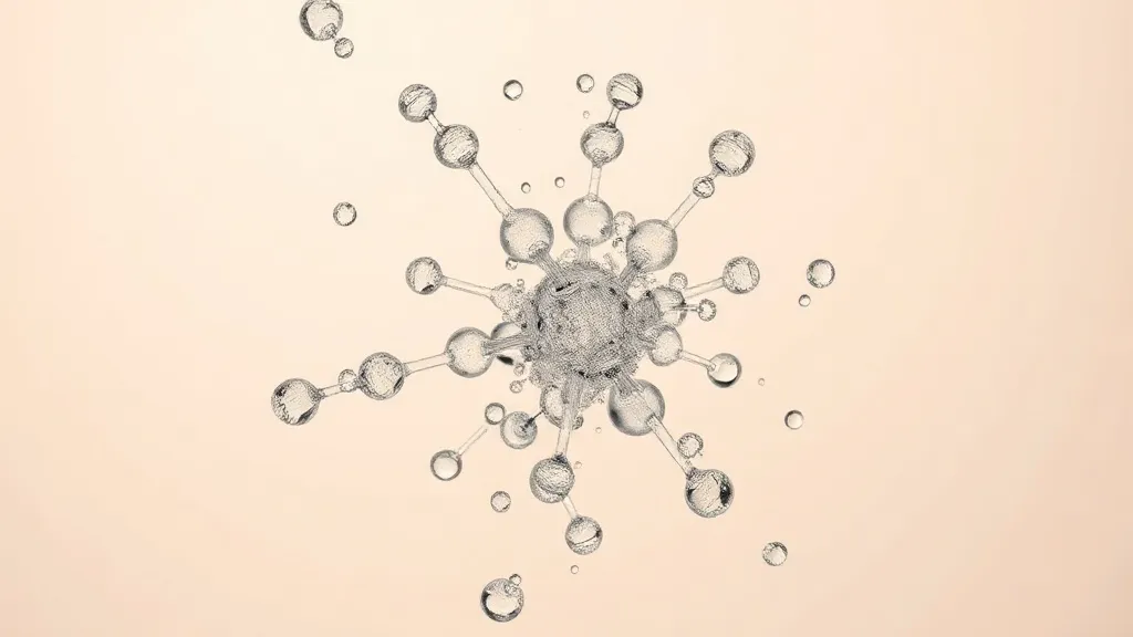 Abstract molecular structure of minerals and electrolytes in